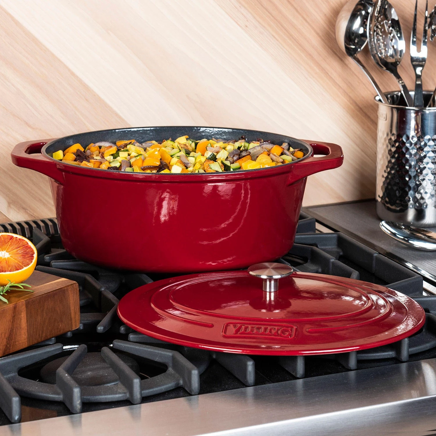 Clipper Corporation VIKING 7 QT ENAMEL COATED DUTCH OVEN/ROASTER 6 Clipper Corporation VIKING 7 QT ENAMEL COATED DUTCH OVEN/ROASTER