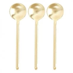 MARY SQUARE MINI GOLD DIP SPOONS, SET OF 3 SERVEWARE