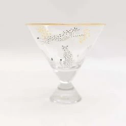 MARY SQUARE CHEETAH MARTINI GLASS BAR & BEVERAGE
