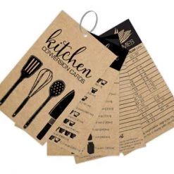 ROSANNE BECK COLLECTIONS BAKING & PASTRY TOOLS KITCHEN CONVERSION CARD - KRAFT UTENSILS
