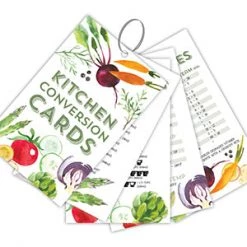ROSANNE BECK COLLECTIONS KITCHEN CONVERSION CARD - VEGETABLES BAKING & PASTRY TOOLS