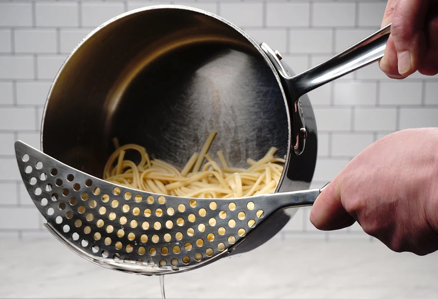 R.S.V.P. PIERCED CRESCENT POT STRAINER 2 R.S.V.P. PIERCED CRESCENT POT STRAINER