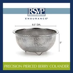 R.S.V.P. KITCHEN TOOLS PIERCED BERRY COLANDER 7 R.S.V.P. KITCHEN TOOLS PIERCED BERRY COLANDER