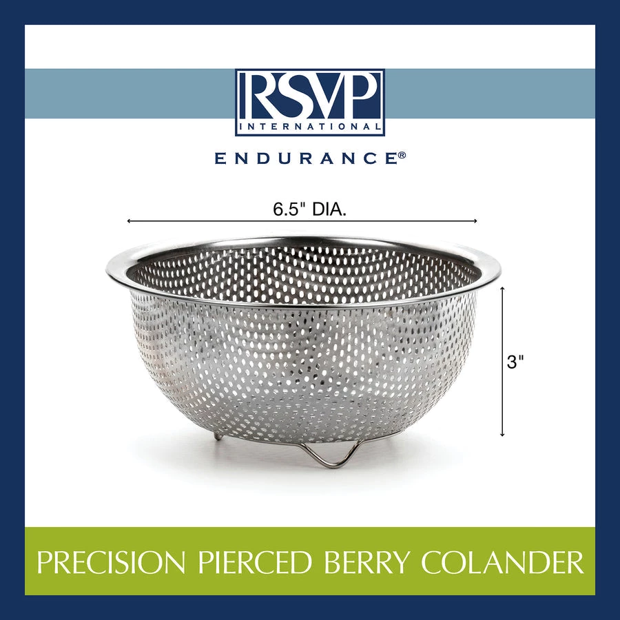 R.S.V.P. KITCHEN TOOLS PIERCED BERRY COLANDER 4 R.S.V.P. KITCHEN TOOLS PIERCED BERRY COLANDER