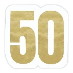 SLANT PAPER PRODUCTS 50TH BIRTHDAY NAPKINS