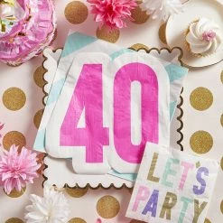 SLANT 40TH BIRTHDAY NAPKINS
