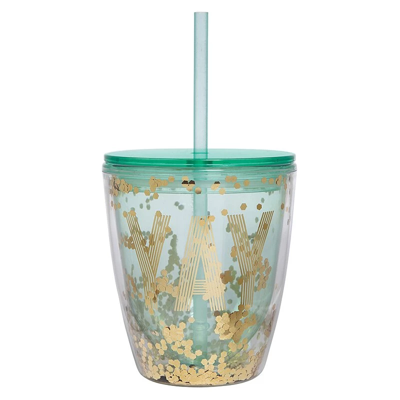 SLANT "YAY" CONFETTI TUMBLER BAR & BEVERAGE 1 SLANT "YAY" CONFETTI TUMBLER BAR & BEVERAGE
