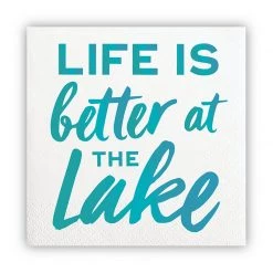 SLANT PAPER PRODUCTS BETTER AT THE LAKE BEVERAGE NAPKINS