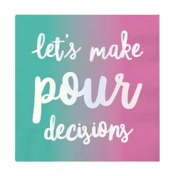 SLANT MAKE POUR DECISIONS BEVERAGE NAPKINS PAPER PRODUCTS