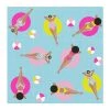 SLANT POOL GIRL BEVERAGE NAPKINS