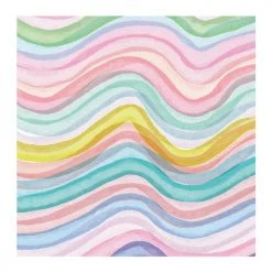 SLANT COLOR WAVES BEVERAGE NAPKINS