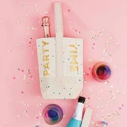 SLANT PARTY TIME DOUBLE WINE TOTE BAR & BEVERAGE