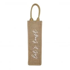 SLANT LET'S TOAST BURLAP WINE BAG BAR & BEVERAGE