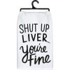 PRIMITIVES BY KATHY SHUT UP LIVER TOWEL