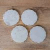 THE ROYAL STANDARD FERRARA ROUND MARBLE COASTERS, WHITE/GOLD SERVEWARE