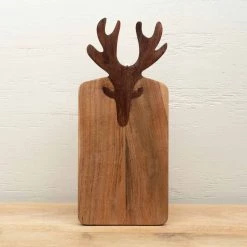 THE ROYAL STANDARD ROYAL DEER SERVING BOARD, NATURAL SERVEWARE