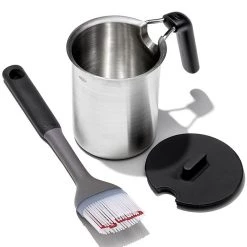 OXO GRILLING BASTING POT AND BRUSH SET OUTDOOR COOKING