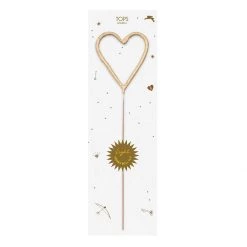 TOPS MALIBU GOLD SPARKLER PARTY CANDLE, HEART