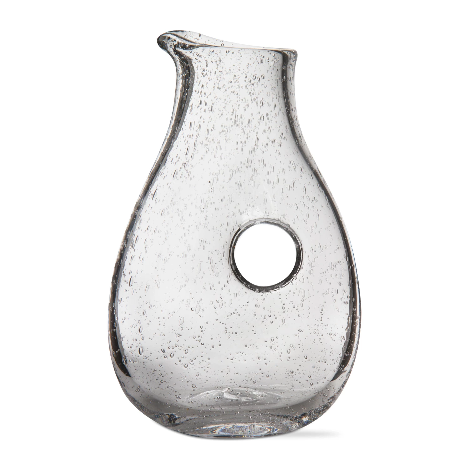 TAG BUBBLE GLASS OPEN HANDLE PITCHER SERVEWARE 1 TAG BUBBLE GLASS OPEN HANDLE PITCHER SERVEWARE