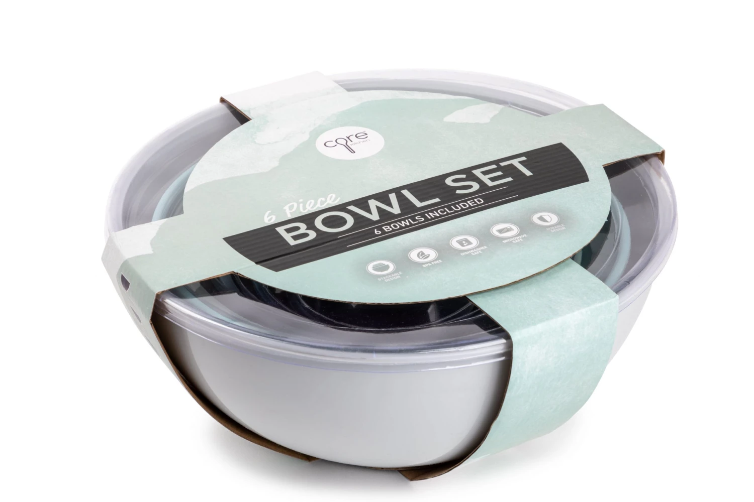 CORE HOME KITCHEN TOOLS MIXING BOWLS, SET OF 6 1 CORE HOME KITCHEN TOOLS MIXING BOWLS, SET OF 6