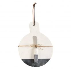 MUDPIE SMALL STRIPE MARBLE BOARD SETS, ASSORTED SERVEWARE