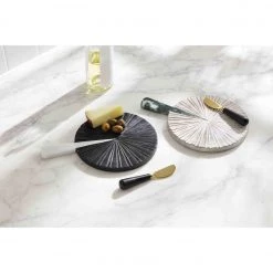 MUDPIE ROUND MARBLE BOARD SET, ASSORTED