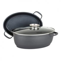 Clipper Corporation VIKING 8.6 QT DIE CAST OVAL ROASTER W/ GLASS BASTING LID