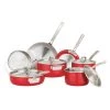 Clipper Corporation 11pc COOKWARE SET, RED, 2 PLY VIKING