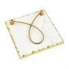 MUDPIE GOLD EDGE MARBLE NAPKIN HOLDER SERVEWARE