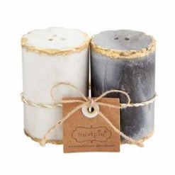 MUDPIE MARBLE SALT & PEPPER SHAKER