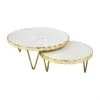 MUDPIE SERVEWARE GOLD EDGE MARBLE RISER, LARGE
