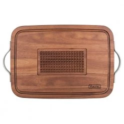 Clipper Corporation VIKING ACACIA CARVING BOARD WITH METAL HANDLES