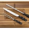 Clipper Corporation VIKING ACACIA CARVING BOARD WITH 3 PIECE CARVING SET