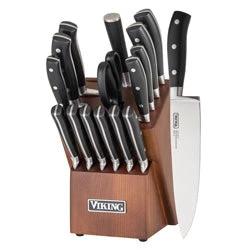 Clipper Corporation VIKING 17 PC CUTLERY SET With ACACIA WOOD KNIFE BLOCK 1 Clipper Corporation VIKING 17 PC CUTLERY SET With ACACIA WOOD KNIFE BLOCK