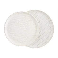 MUDPIE SERVEWARE ROUND TEXTURED STONEWARE PLATTER