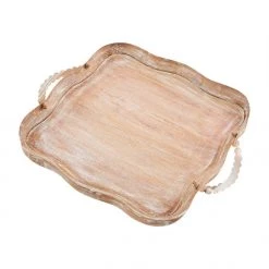 MUDPIE SERVEWARE SCALLOPED BEADED TRAY