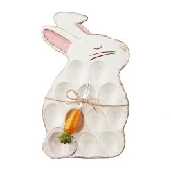 MUDPIE HOLIDAY BUNNY DEVILED EGG TRAY SET