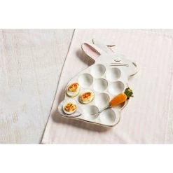 MUDPIE HOLIDAY BUNNY DEVILED EGG TRAY SET