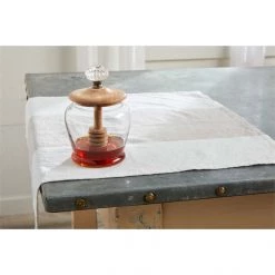 MUDPIE GLASS KNOB HONEY JAR SERVEWARE