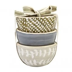 MUDPIE LEAF PAINTED RAMEKIN SET