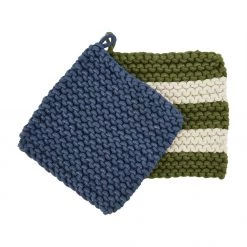 MUDPIE CROCHET POT HOLDER SET