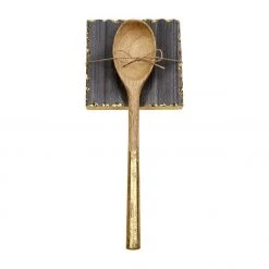 MUDPIE GOLD EDGE SPOON REST SET, ASSORTED SERVEWARE