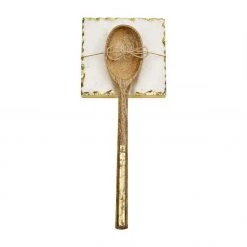 MUDPIE GOLD EDGE SPOON REST SET, ASSORTED SERVEWARE