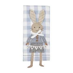 MUDPIE HOLIDAY BUNNY DANGLE LEG TOWELS
