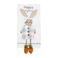 MUDPIE HOLIDAY BUNNY DANGLE LEG TOWELS
