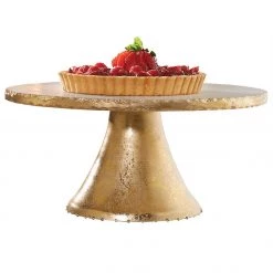 MUDPIE SERVEWARE GOLD FOIL MARBLE PEDESTAL