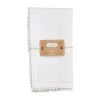 MUDPIE LINENS WHITE COTTON POM NAPKINS