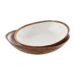 MUDPIE WHITE ENAMEL BOWL, SMALL