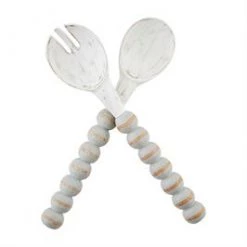 MUDPIE GREY BEADED SERVING UTENSIL SET