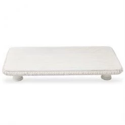 MUDPIE WHITE BEADED SERVING BOARD, SMALL SERVEWARE
